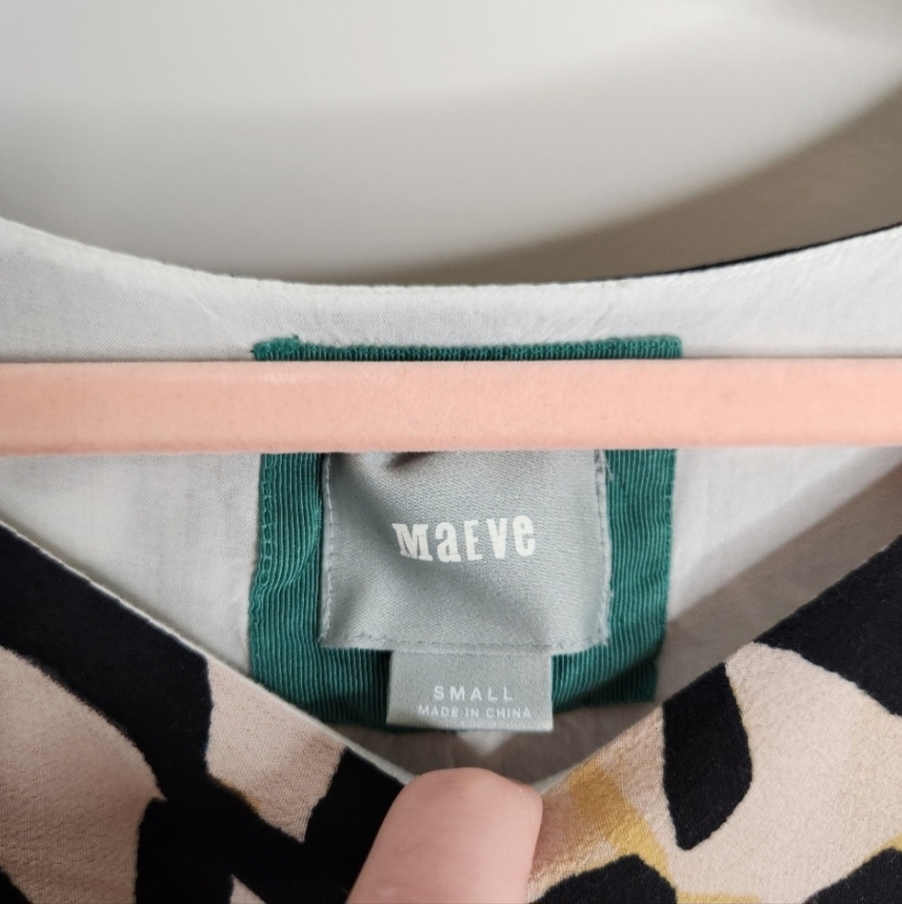 Anthropologie Maeve Dress womens small shaded garden 3/4 sleeve shift floral - Picture 2 of 6